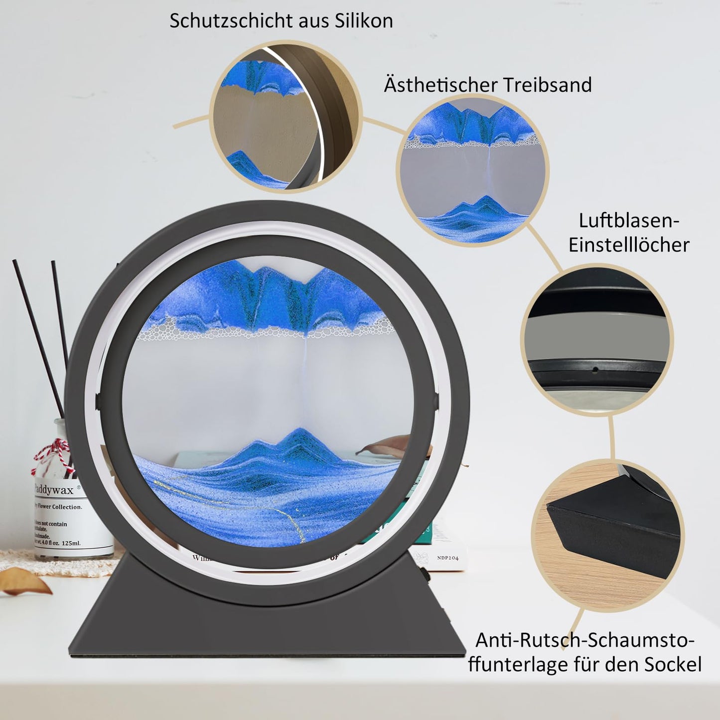 You like Sand Pictures To Spin, 3D Dynamic Sand Picture with LED Light, 10 Inch Moving Sand Art, Flowing Sand Art for Adults Kids, Moving Sand Art Picture Landscape (Black and Blue)