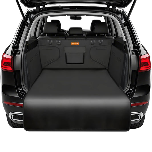 Alfheim Cargo Liner for Dogs - water-repellent & easy to clean - Universal Fit Car Boot Cover - Black Cargo Mat with Bumper Flap (Black)