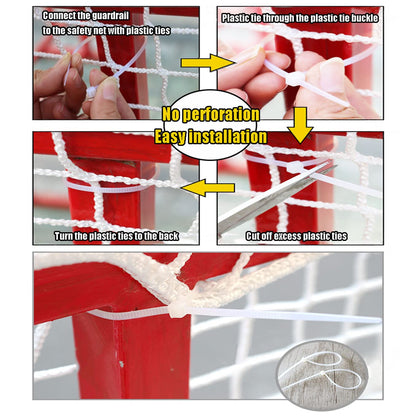 KACQIYT White Safety Net Cat Net Protection Net Child Bunk Bed Stairs Balcony Window Enclosure Fall Protection Safety Guard Amusement Park Decoration Safety Net Multi-purpose Safety Net