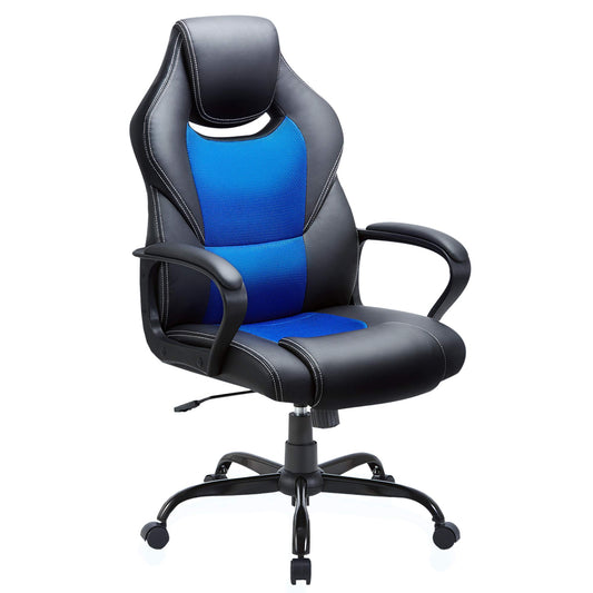 BASETBL Office chair Racing chair Gaming chair Armchair Desk chair Ergonomic Swivel chair Sports seat office chair with backrest, rocking function, height adjustment, padded armrest Executive chair