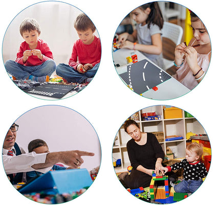 Celawork building plates for roads, cities, road tiles, classic bricks, compatible with most popular brands. 25.5 * 25.5cm plate set for creative play, educational toy.