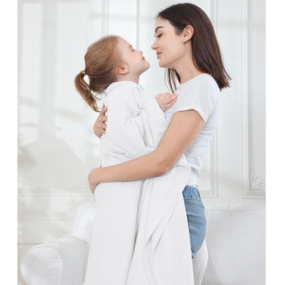 VHOME Summer Blanket - Bamboo Blanket for Adults Kids, Light Breathable Cooling Blankets can keep body cool for Bed Sofa and Everywhere White 240x220cm