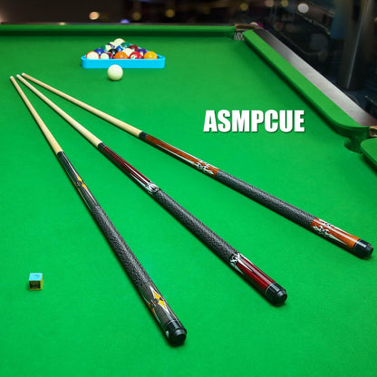 ASMPCUE Pool Cue, 58 Inch Billiard Cue Canadian Maple Wood Pool Cue 13mm Tips for Professional Billiard Players, 1/2 Maple Cue Sticks for Billiard Table Sport (Brown)