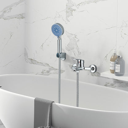fyheast bathtub faucet with hand shower bathtub fittings set with 5 functions brass shower faucet water tap bathtub set with shower head and 1.5m hose for bathtub and bathroom chrome