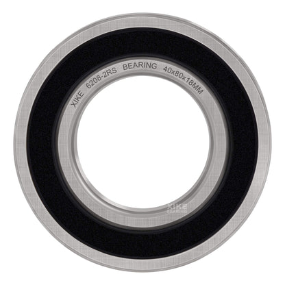 XiKe 2pcs 6208-2RS Ball Bearings 40x80x18mm Chrome Steel with Double Rubber Seals, Pre-Lubricated, 6208RS Deep Groove Ball Bearings with Covers.
