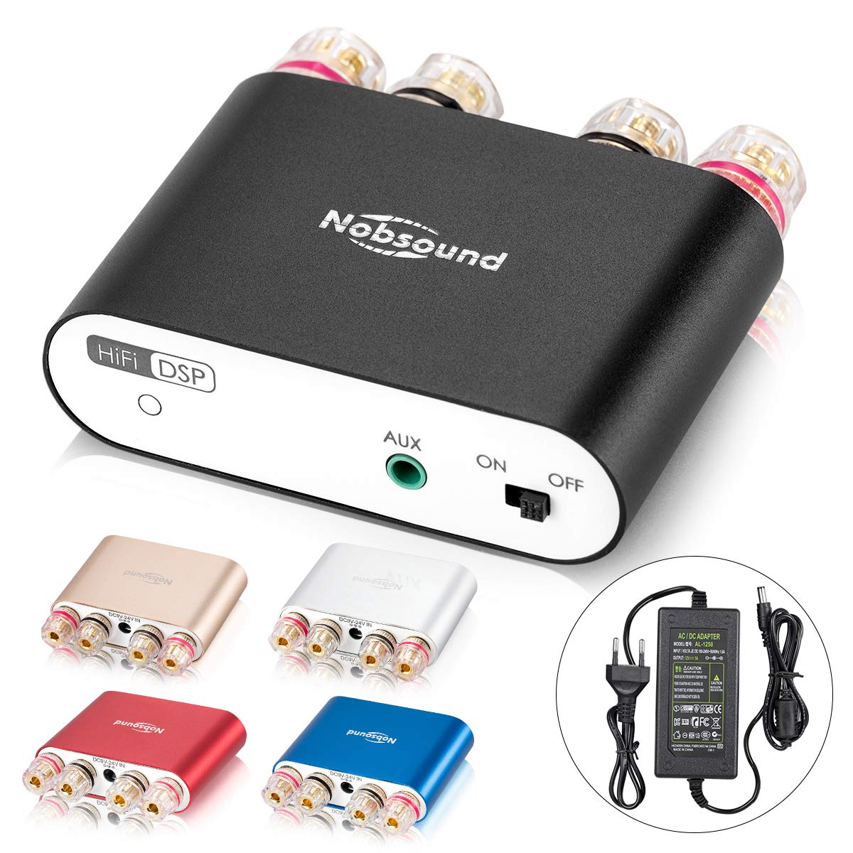 Nobsound NS-10G PRO Stereo Amplifier, Hi-Fi DSP 100W x 2 Bluetooth 5.0 Receiver, 2.0 Channel Power Audio Amplifier for Home Speakers Upgrade Version Mini Digital Amplifier (Black)