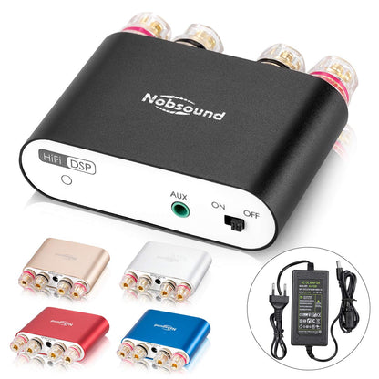 Nobsound NS-10G PRO Stereo Amplifier, Hi-Fi DSP 100W x 2 Bluetooth 5.0 Receiver, 2.0 Channel Power Audio Amplifier for Home Speakers Upgrade Version Mini Digital Amplifier (Black)