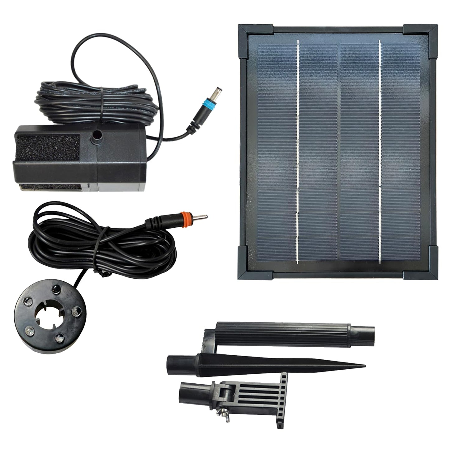 Solar garden fountain fountain solar fountain classic garden decoration fountain waterfall garden light pond pump for terrace, balcony, improved model with pump instant start function