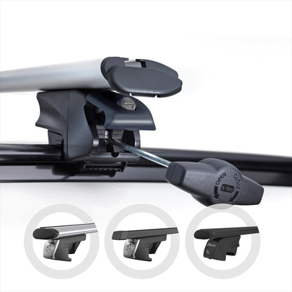 Atera 048522 Car Roof Rack Signo RTD - Aluminium Aero Profile silver - for cars with flush roof rails - 122 cm