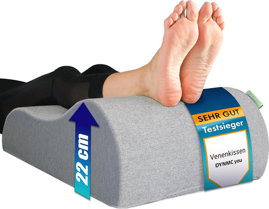 Ergonomic leg pillow for elevating legs, relieving leg strain. Ideal for adults, Oeko-Tex certified. Great leg support cushion.