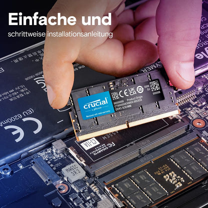 Crucial DDR5 RAM 32GB Kit (2x16GB) 5600MHz SODIMM, memory for laptop/notebook, mini PC (also 5200MHz / 4800MHz) CL46 - CT2K16G56C46S5