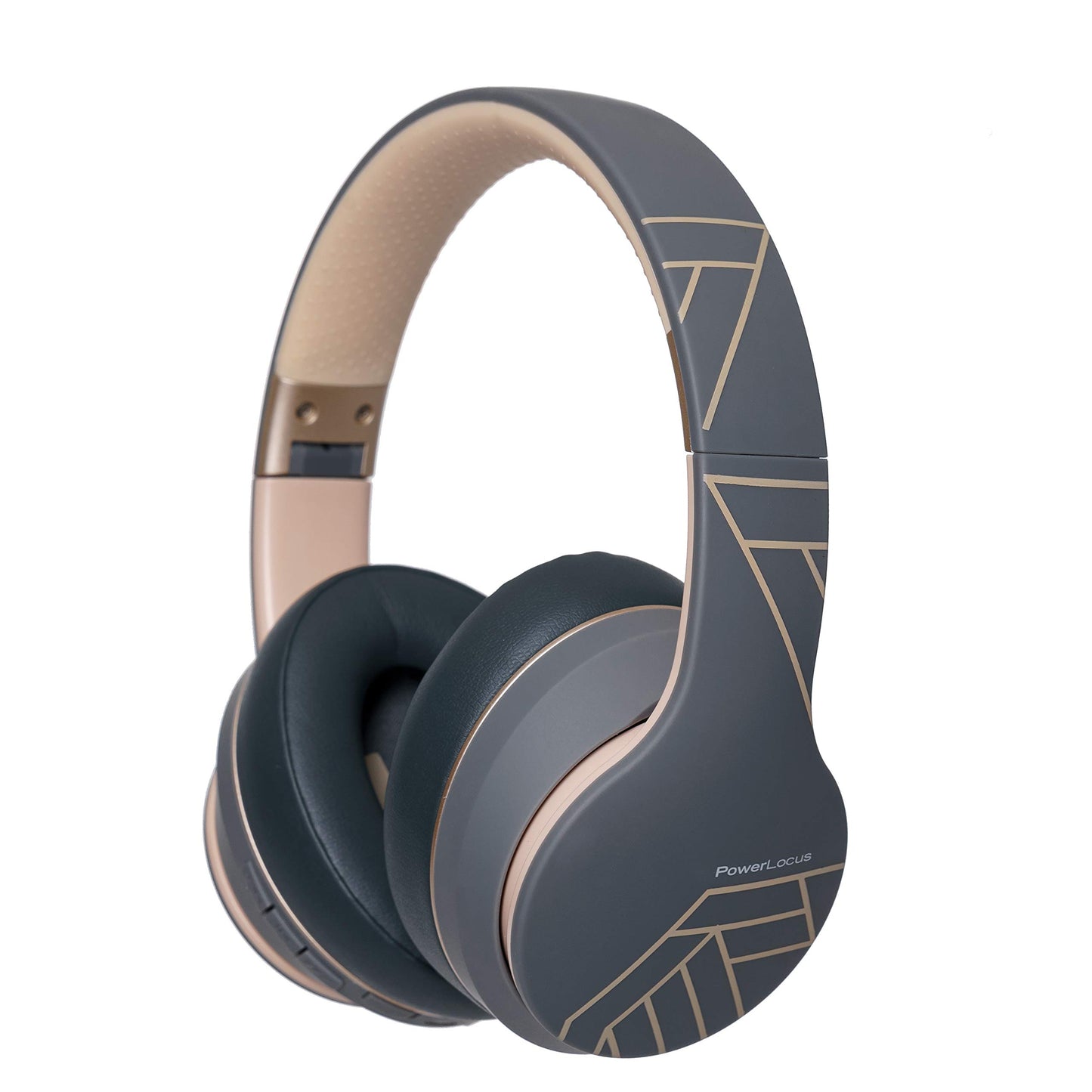 PowerLocus P6 Bluetooth Headphones Over Ear, Wireless Over Ear Headphones with Super Bass, 40Hrs Playtime, Microphone, Voice Assistant, Passive Noise Cancelling for iPhone, Samsung, iPad, PC, Laptop, TV