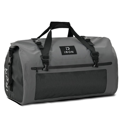 IRON JIA'S motorcycle bag luggage roll waterproof tail bag saddle bag travel bag with roll-sealed shoulder straps suitable for cycling camping water sports gray-30L