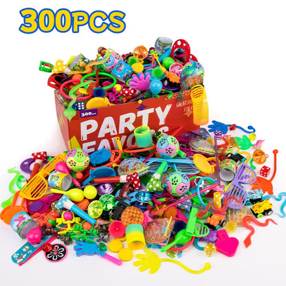 AmyBenton Kids Birthday Party Favor Set, 300pcs Pinata Fillers, Giveaways Kids Birthday, Goodie Bag Kids Birthday, Guest Gift Kids Birthday Girl Boy