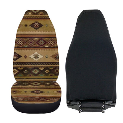 Showudesigns Boho Aztec Car Seat Covers Front Seats Only Southwest Car Accessories for Women Men Car Seat Protection Car Floor Mat Covers for Sedan, Truck, SUV.