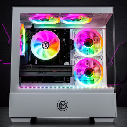 GameMachines Evolv Snow Edition - Gaming PC - AMD Ryzen 7 5700X - GeForce RTX 5060 - 1TB SSD - 32GB DDR4 - WiFi - Win 11 Pro