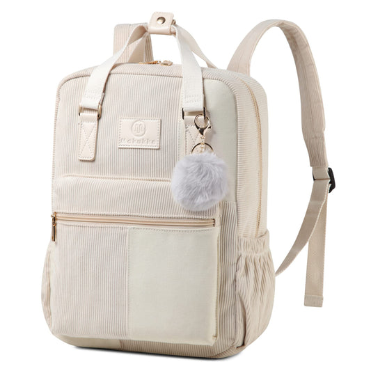 Makukke backpack for women and men, cord daypack with anti-theft pocket, casual school bag for everyday use.