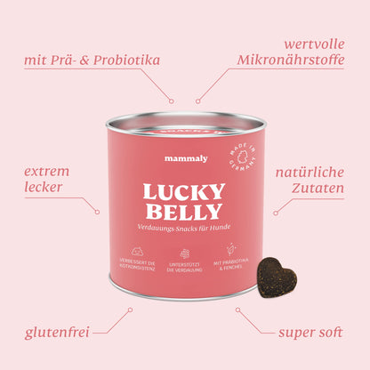 9-in-1 Probiotics for Your Dog - Lucky Belly 220 Drops (650g) by Mammaly - Helps with stomach and digestive issues for gastrointestinal health, digestive snacks for grass eaters & stool eaters. Treats with chicken flavor.
