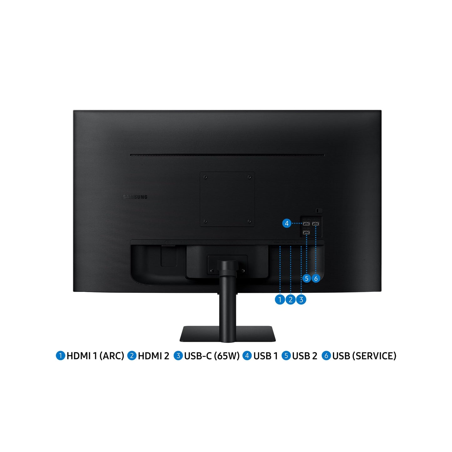 Samsung M70D Smart Monitor, 32 inch, 4K AI upscaling, UHD, 60 Hz, streaming monitor with entertainment and gaming hub, screen with speakers, smart TV apps with remote control, LS32DM700UUXEN.
