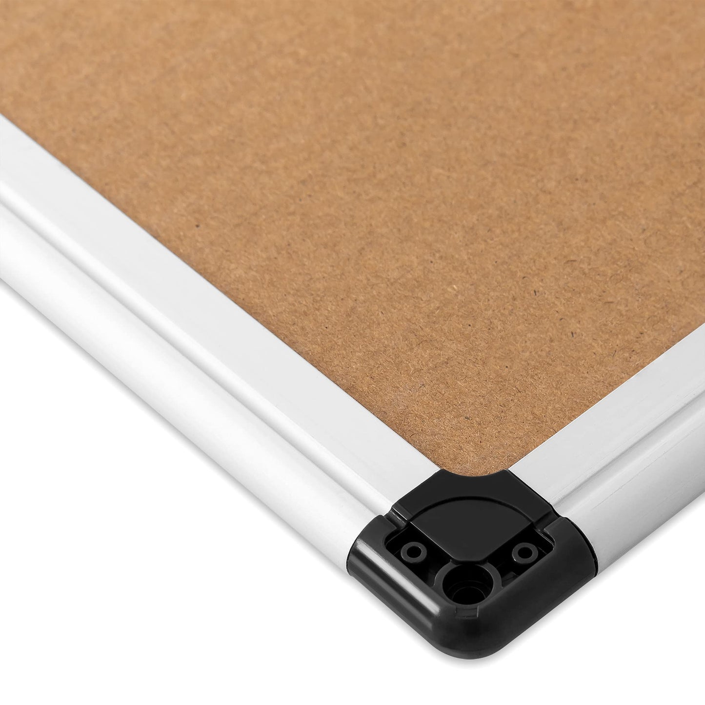 Amazon Basics Cork Bulletin Board, Rectangular Aluminum Frame, 90 x 60 cm, silver