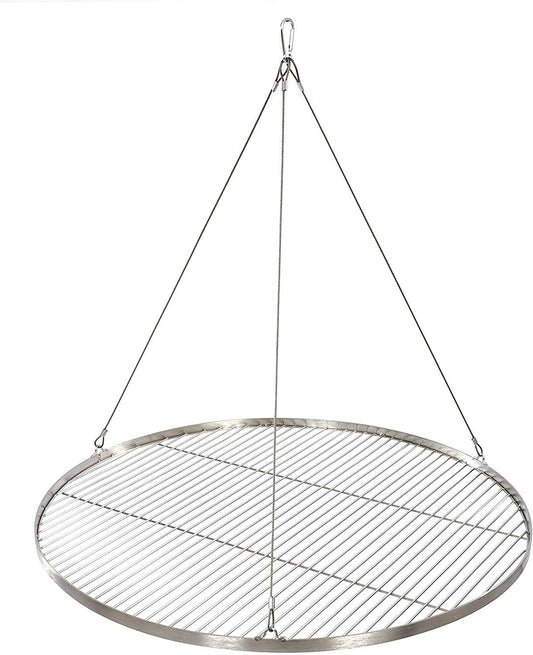 80 cm stainless steel grill grate for tripod swing grill BBQ grill. New with rope.