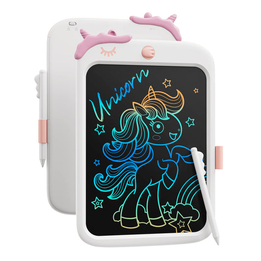 10-inch writing tablet for kids, unicorn toy gifts for girls, toddler kids learning/travel toys, birthday present for 3+ year old girls boys