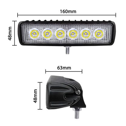 HENGMEI 18W LED work light reflector spotlight working light LED additional spotlight floodlight for off-road agricultural tractor (4X18W)