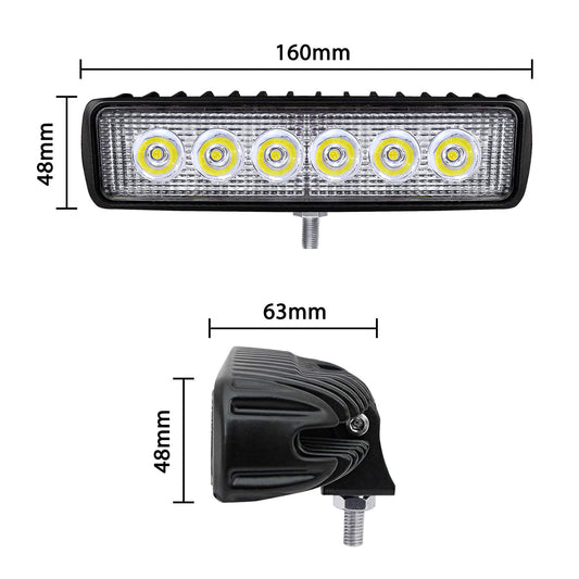 HENGMEI 18W LED work light reflector spotlight working light LED additional spotlight floodlight for off-road agricultural tractor (4X18W)