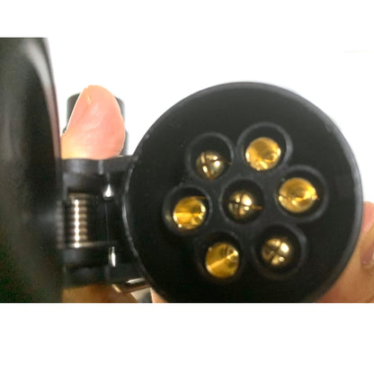 JVJ 2.0m trailer cable 7 pin spiral cable 7 pin trailer extension cable plug to socket trailer adapter cable for car truck caravan motorhome camper bike rack connection car