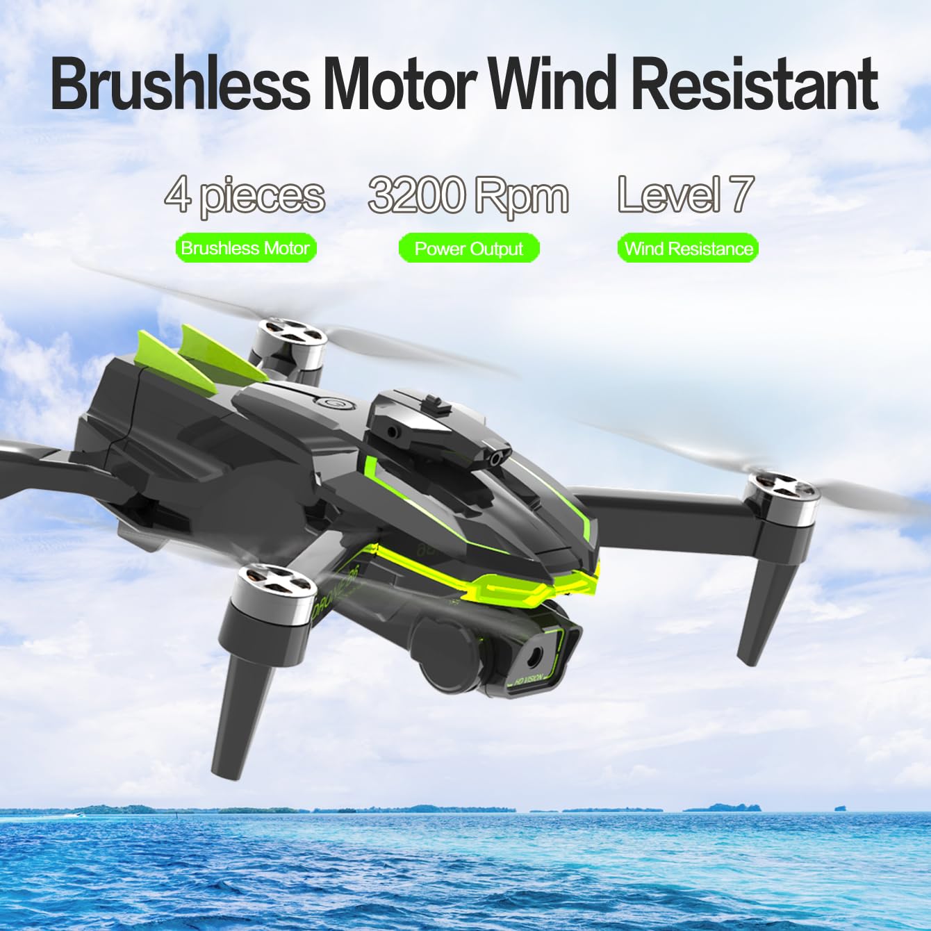 Drone with 4K camera for kids and adults, featuring brushless motor, foldable quadcopter with WiFi transmission, 35 mins long flight time. Beginner drone toy gifts for boys and girls.