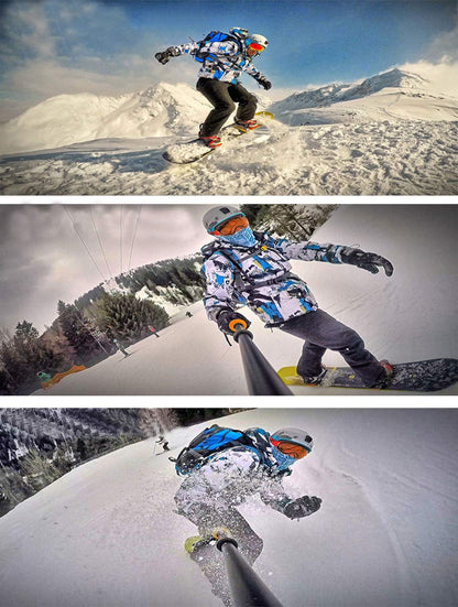 ALSOGO Men's Ski Jacket and Pants Set Ski Suit Winter Waterproof Windproof Hooded Snow Coat 2-Piece Snowboard Sets 336-bl-Blue M