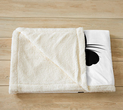 Tbrand Black Cat Print Throw Blanket for Girls Kids Pet Cats Pattern Flannel Fleece Blanket Cute Cats Animal Theme Soft Blanket 150x200cm for Couch Bed Sofa Black White