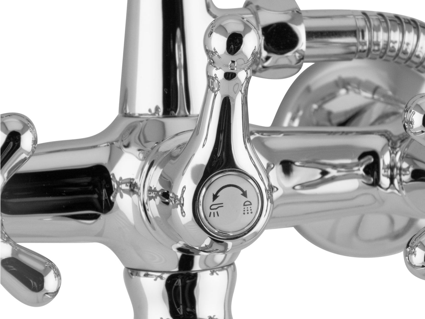 PaulGurke's Nostalgia Retro Bathtub Faucet Mixer with Shower Head Two-Handle Mixer Tub Filler Faucet
