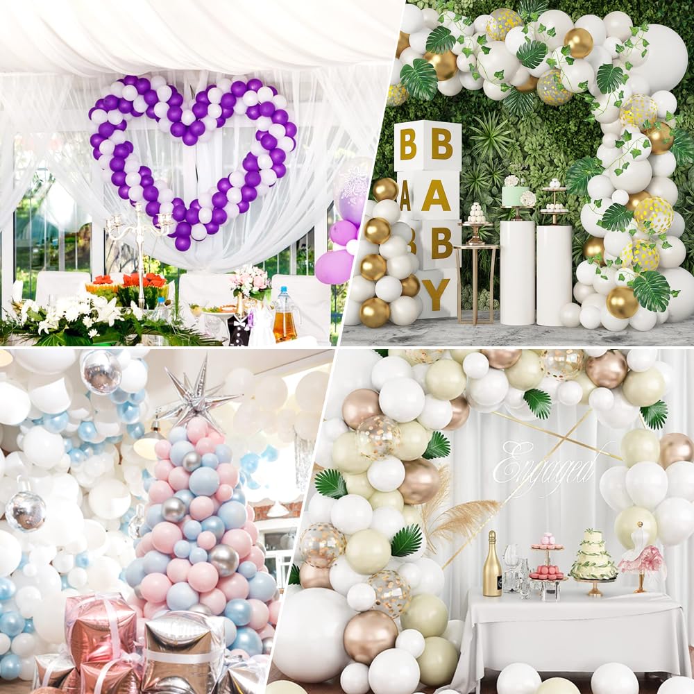 Balloons White White balloons 300 pieces balloons Pink Pink balloons Blue Blue balloons Light blue balloon garland White Balloon Garland White Balloons