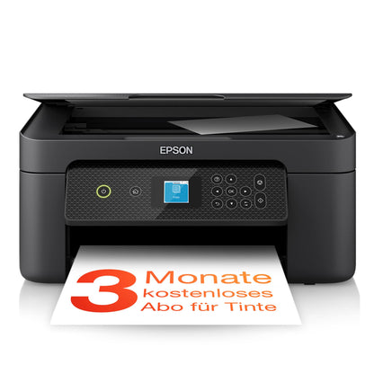 Epson Expression Home XP-3200 3-in-1 ink multifunction printer with scanner, copier, WiFi, single cartridges, duplex, 1.45 inch display, A4 size, includes 9 months of ReadyPrint Flex ink tariff.