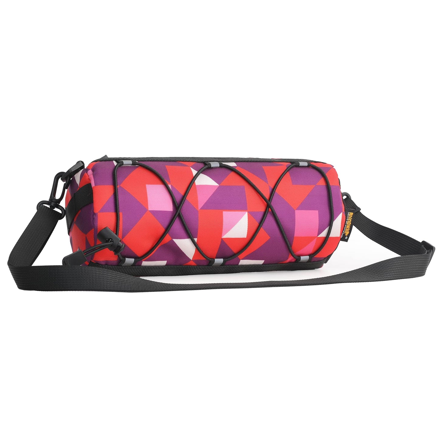 Rhinowalk handlebar bag for bike, front bike bag, bike basket, mountain bike, road bike, commuter shoulder bag, professional bike accessories, camouflage red.