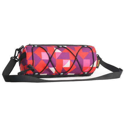 Rhinowalk handlebar bag for bike, front bike bag, bike basket, mountain bike, road bike, commuter shoulder bag, professional bike accessories, camouflage red.