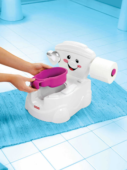 Fisher-Price My First Toilet, Baby Potty, with Music & Funny Phrases, portable Baby Toilet, removable Toilet Seat, German Version, from 1 year, P4326