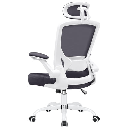 KERDOM Office Chair Desk Chair Ergonomic, Executive Chair with Adjustable Headrest, Armrests, Swivel Chair Tilt Function up to 135° Office Chair 330 lbs Dark Grey