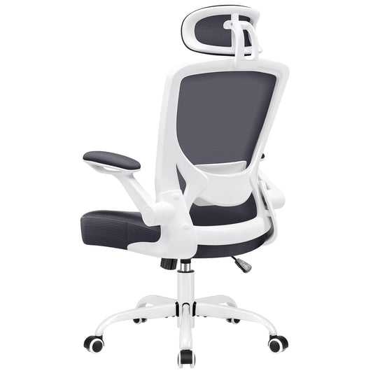 KERDOM Office Chair Desk Chair Ergonomic, Executive Chair with Adjustable Headrest, Armrests, Swivel Chair Tilt Function up to 135° Office Chair 330 lbs Dark Grey
