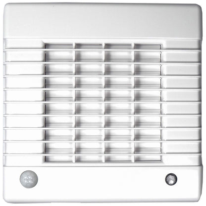 Bathroom exhaust fan with overrun timer, motion sensor, powerful motor, and ball bearings | Dalap 100 LVMZ