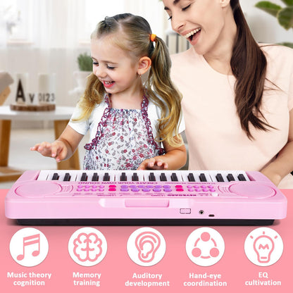 m zimoon Children Piano Keyboard, 37 Keys Electronic Piano for Kids Music Piano Multifunctional Musical Instruments Learning Toy Birthday Gift for Boys Girls Beginners