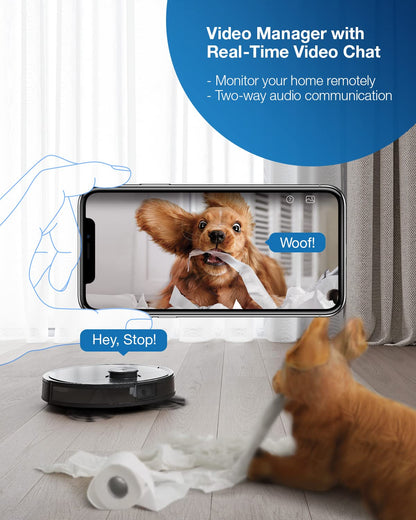 ECOVACS DEEBOT T9 AIVI robot vacuum with mopping function (3000Pa AIVI human/obstacle avoidance, Tangle-free AeroForce® Multi-Surface Rubber Brush, OZMO Pro)