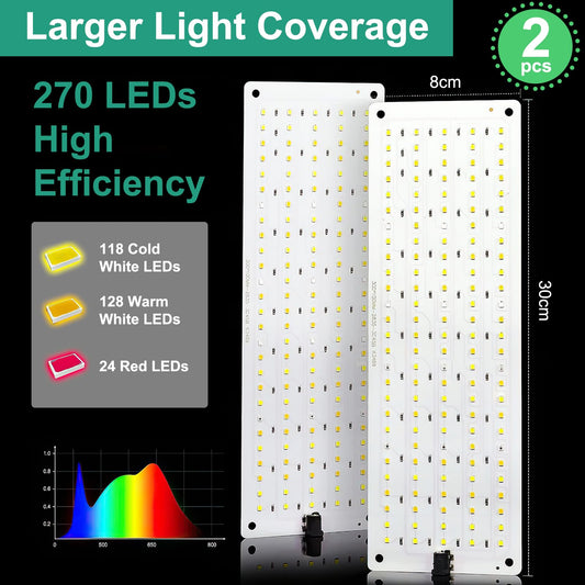 idudu 2-Pack Plant Lamp LED Full Spectrum, Plant Light with 270 LEDs, Plant Grow Light for Indoor Plants with Timer, 10 Levels of Brightness, [Energy Class B] (2)