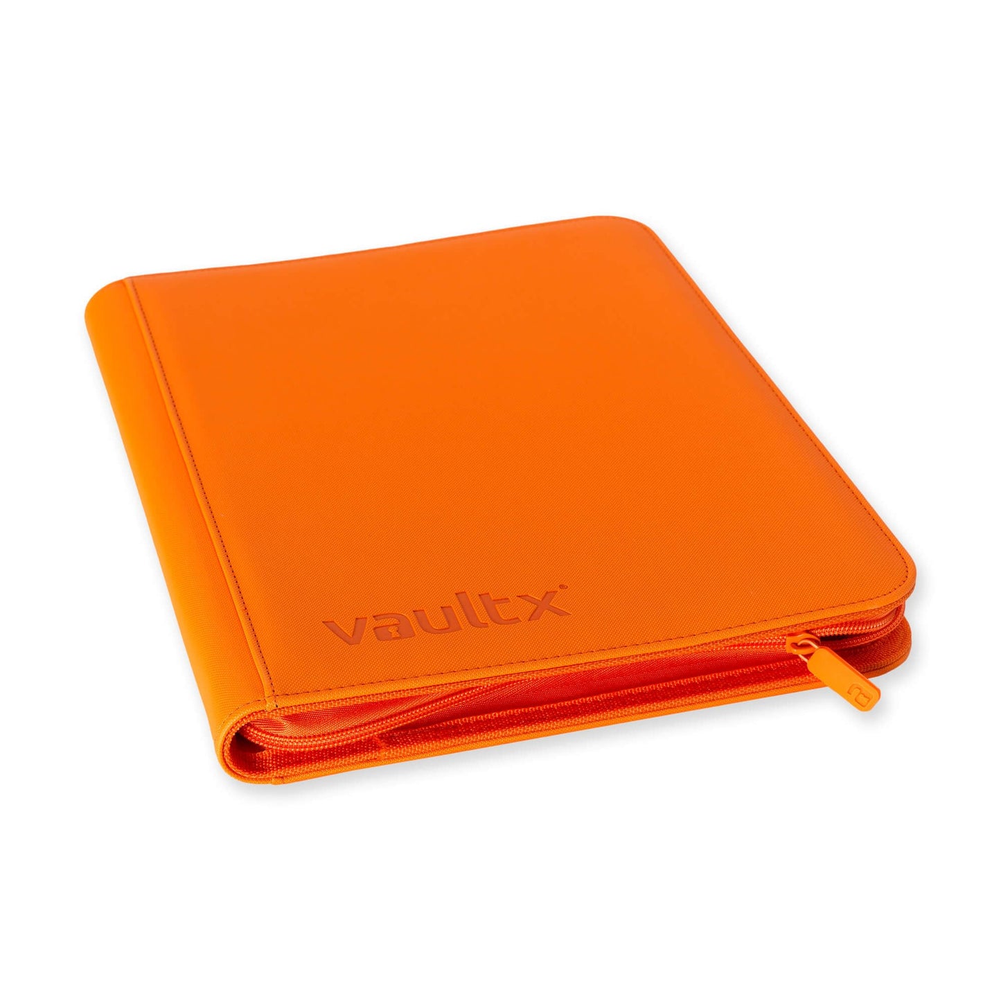 Vault X 9-Pocket Trading Card Binder with Zipper, 360 cards, Premium Exo-Tec album material, 20 side-loading pages, collector's folder for Trading Card Games, Sports Cards, TCG (Orange)