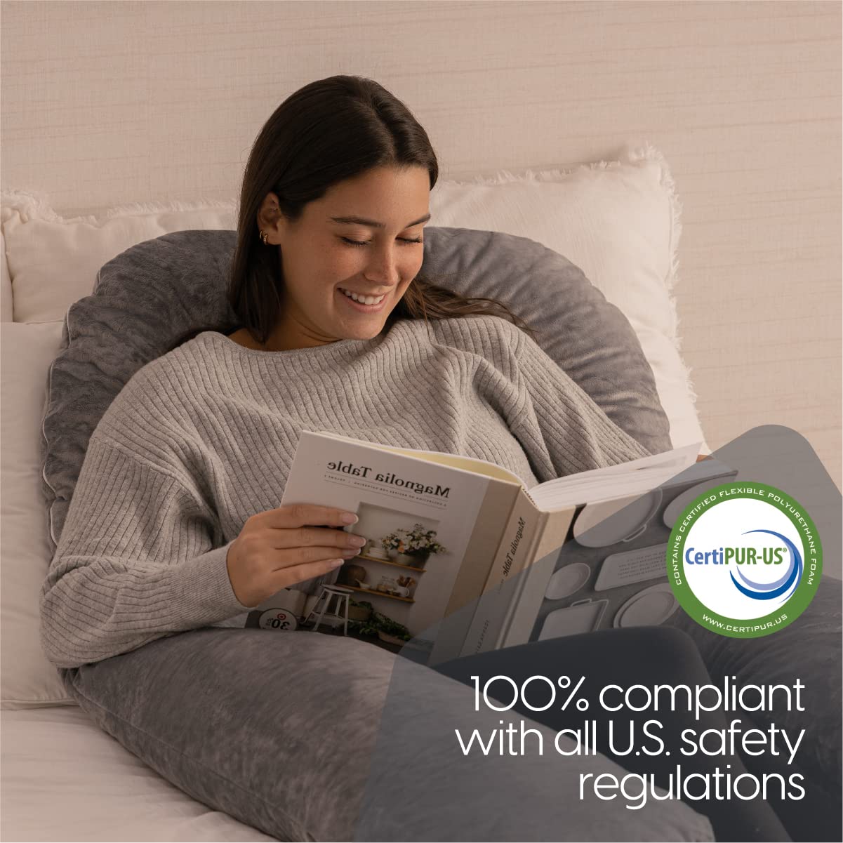 Billion Pregnancy Pillow, Side Sleeper Pillow, Memory Foam Body Pillow with Removable and Washable Cover (137 x 71 cm)