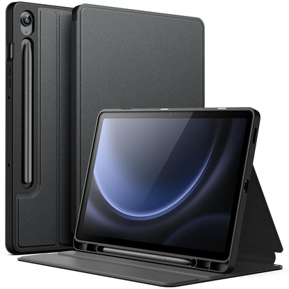 JETech case for Samsung Galaxy Tab S9 FE 10.9 inch with S Pen holder, slim folio stand tablet case, multi-angle viewing (black)