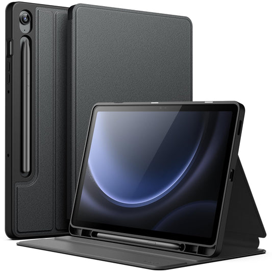 JETech case for Samsung Galaxy Tab S9 FE 10.9 inch with S Pen holder, slim folio stand tablet case, multi-angle viewing (black)