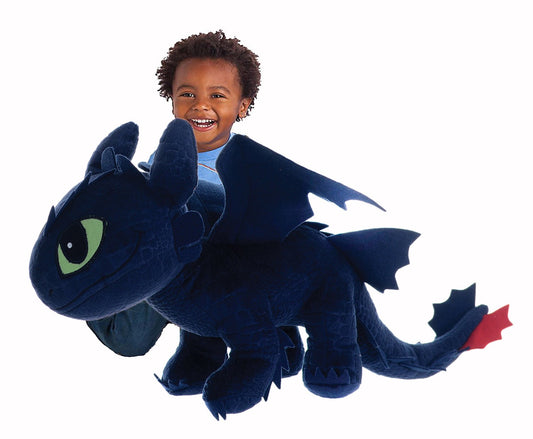 Dreamworks "Toothless" plush toy, approximately 1 meter in size. Inspired by How to Train Your Dragon 2.