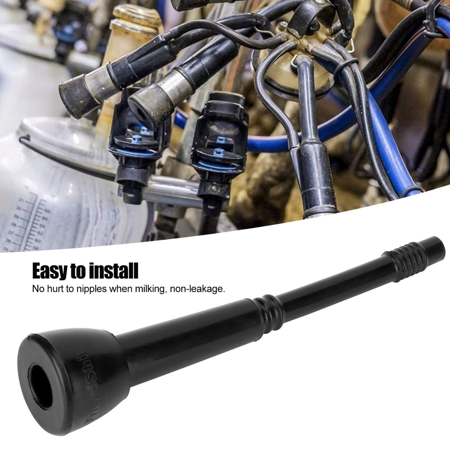4 pieces of rubber milking machine teat black leak-proof teat rubber liners for milk sheep milking machines used